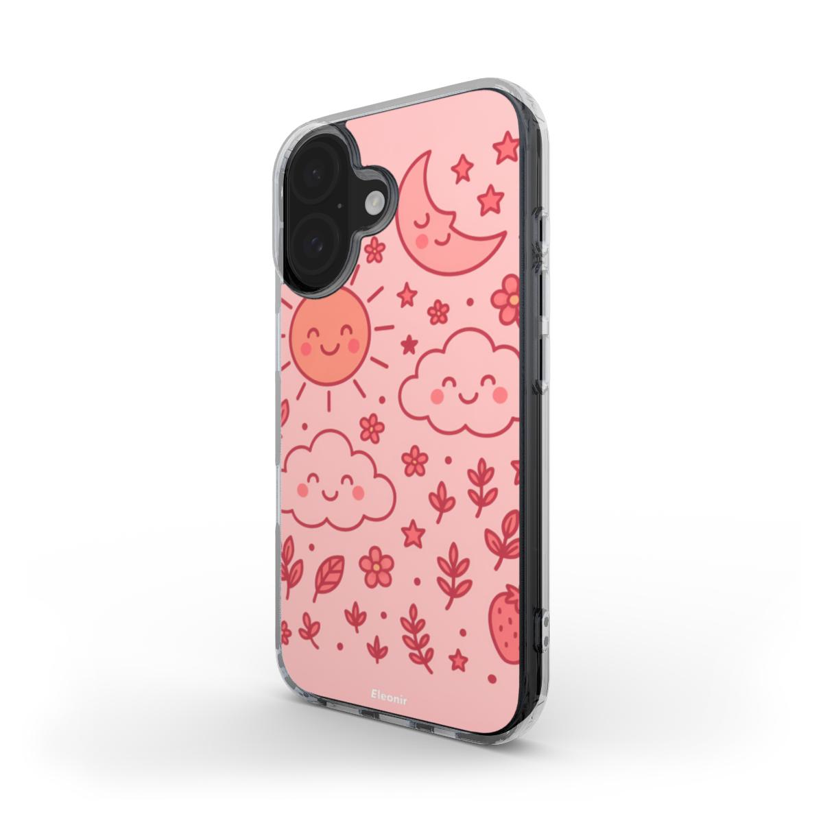 Cute Pink MagSafe Clear Phone Case