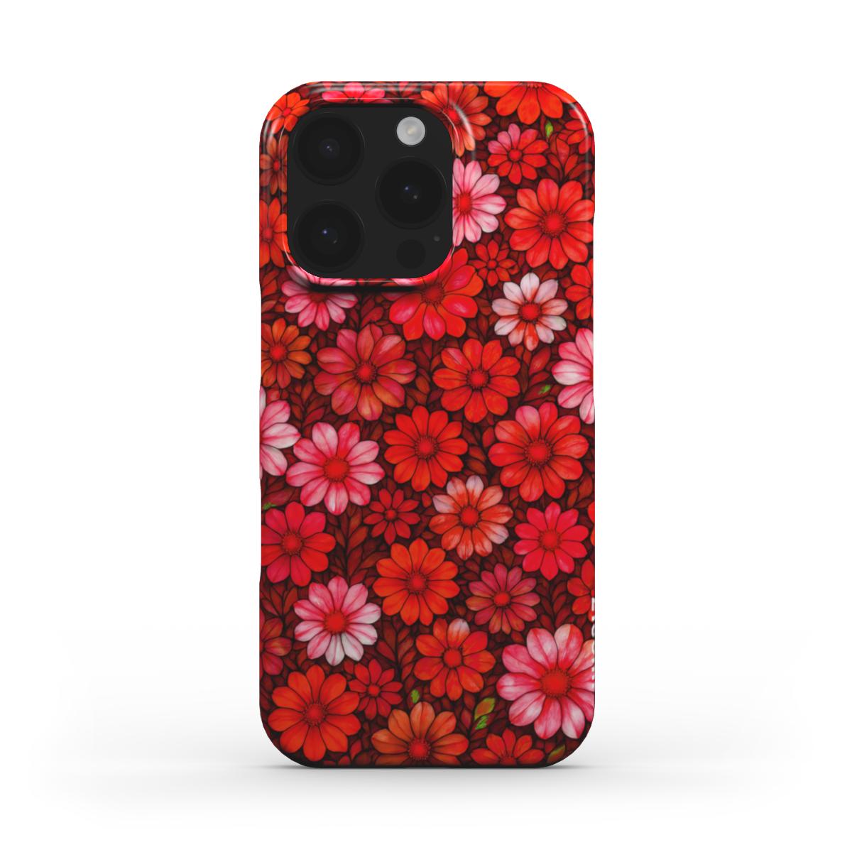 Red Floral print Snap Phone Case