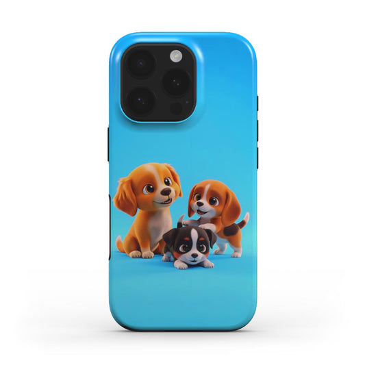 Cute Puppies Tough Phone Case