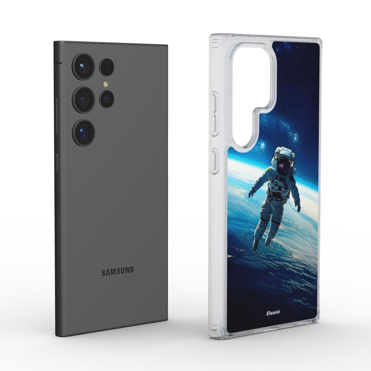 Astronaut in Space Clear Phone Case