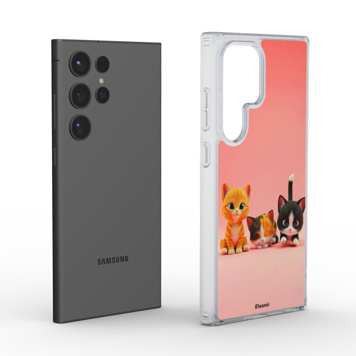 Cute Cats Clear Phone Case