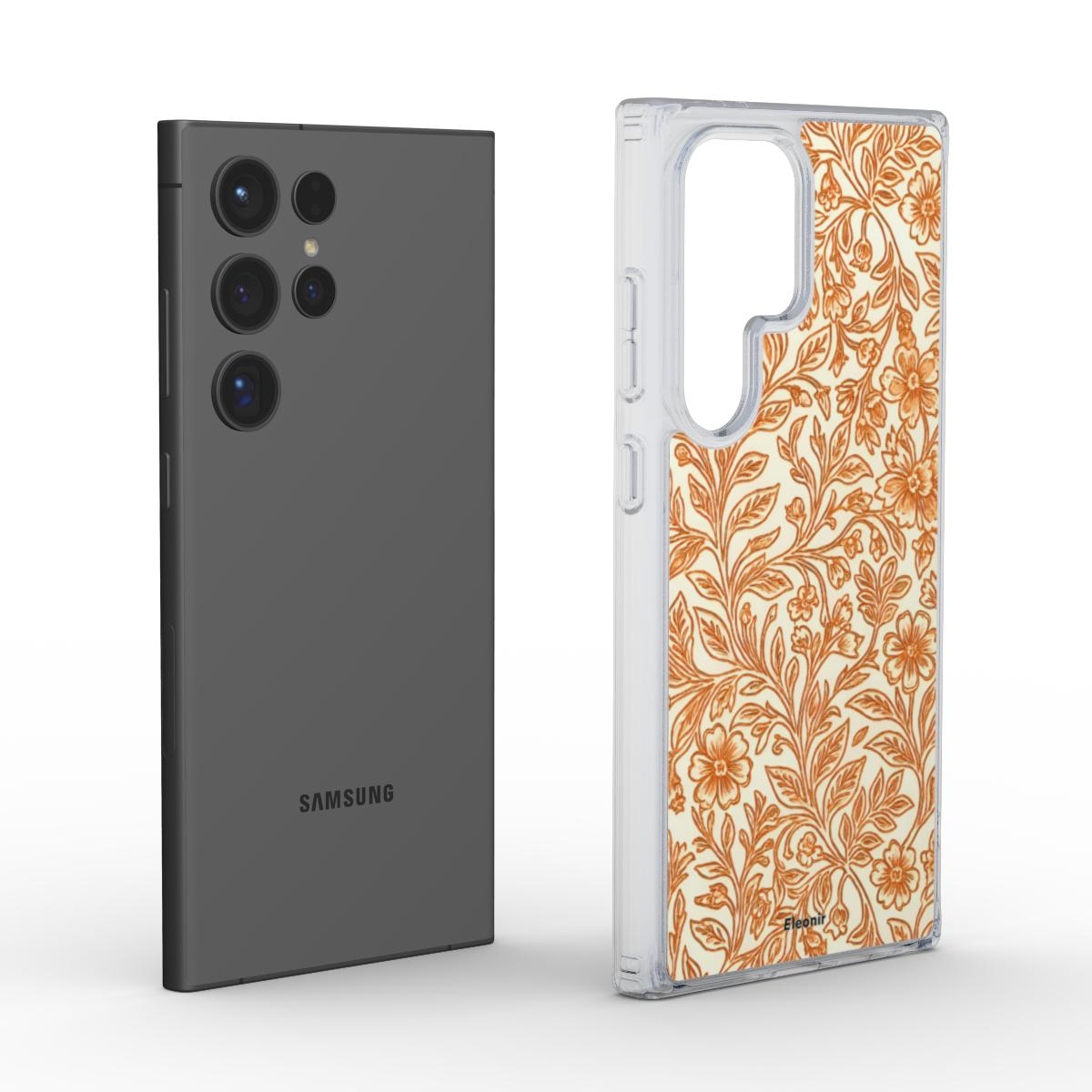 Royal Floral print Clear Phone Case