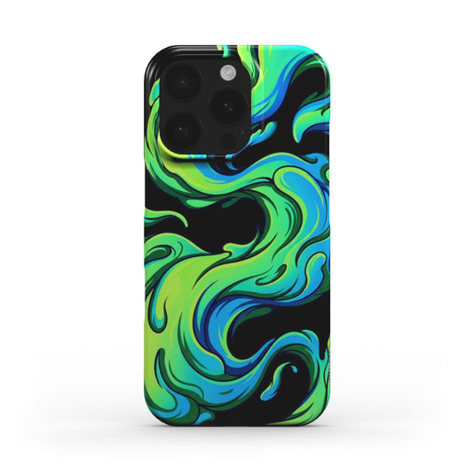 Black-Green Abstract Snap iPhone Case