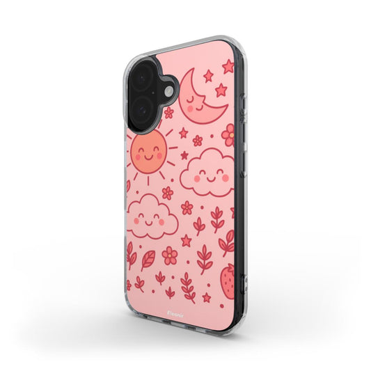 Cute Pink MagSafe Clear Phone Case