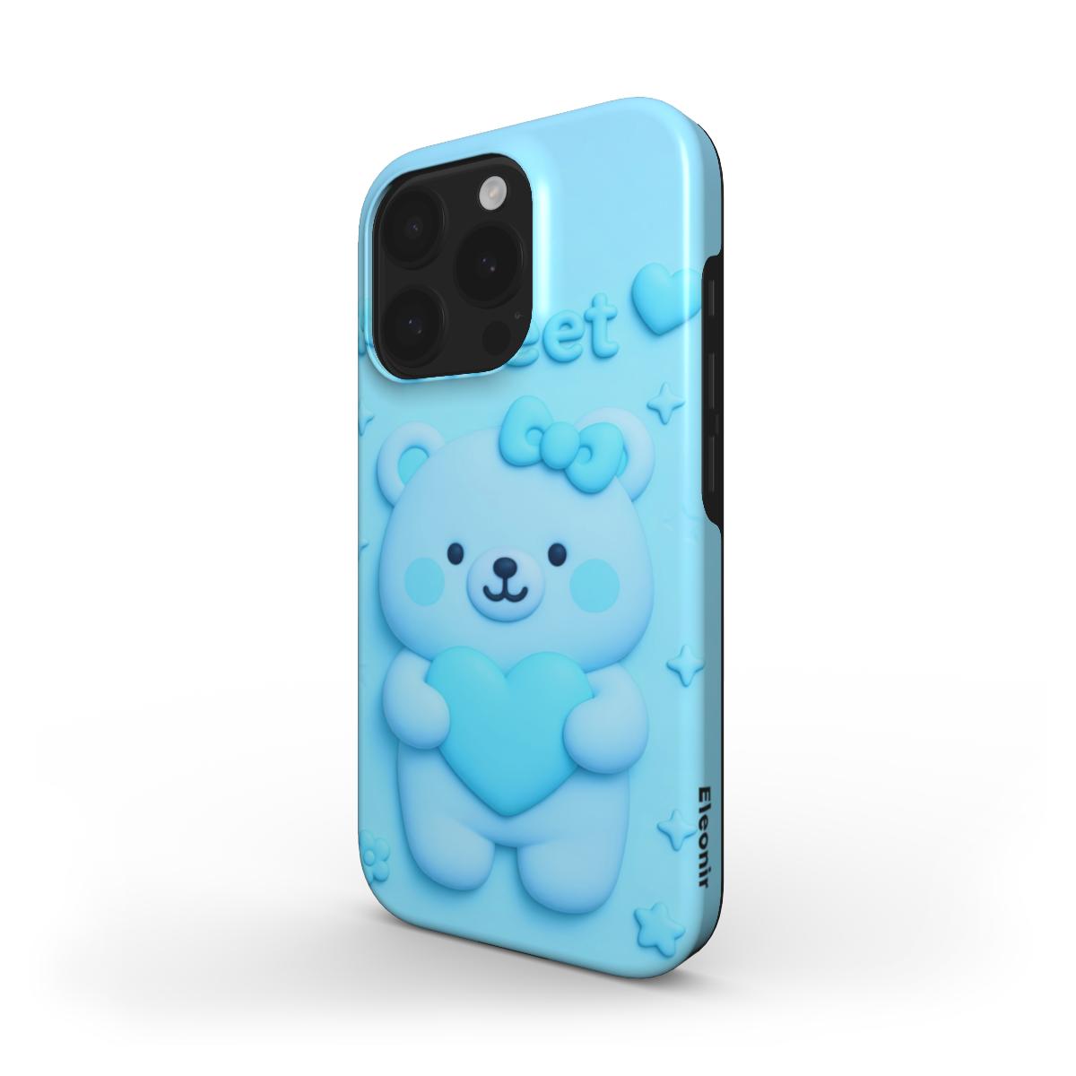 Cute Blue Bear MagSafe Tough Phone Case