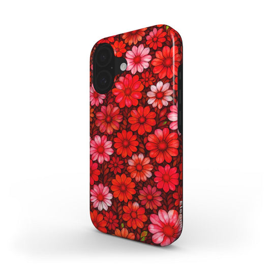 Red Floral print Tough Phone Case