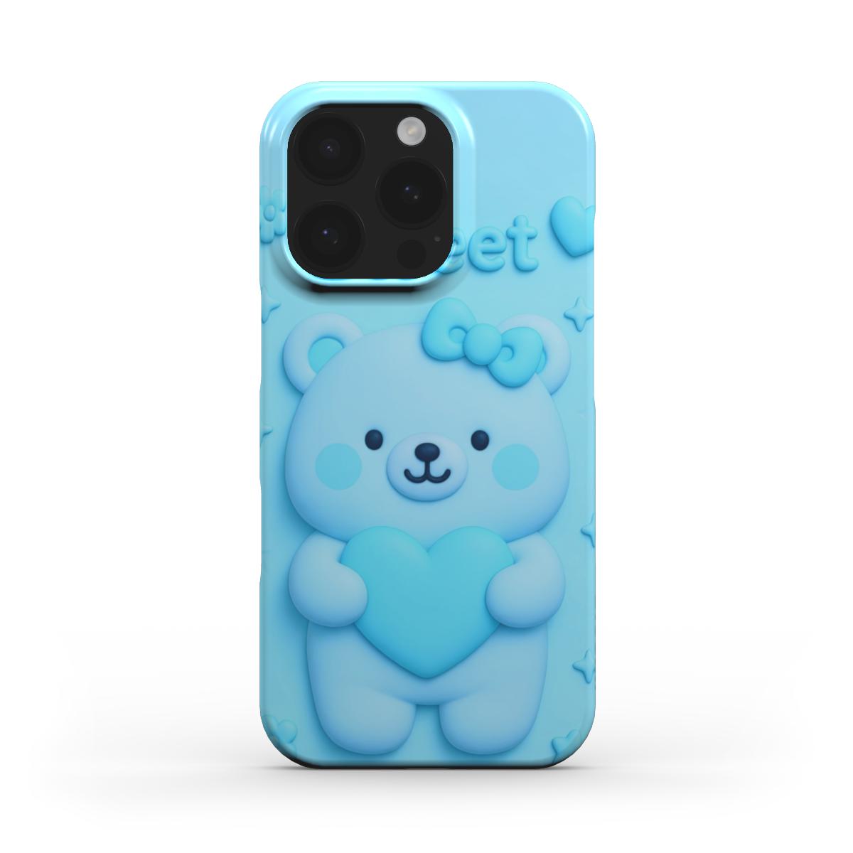 Cute Blue Bear Snap Phone Case