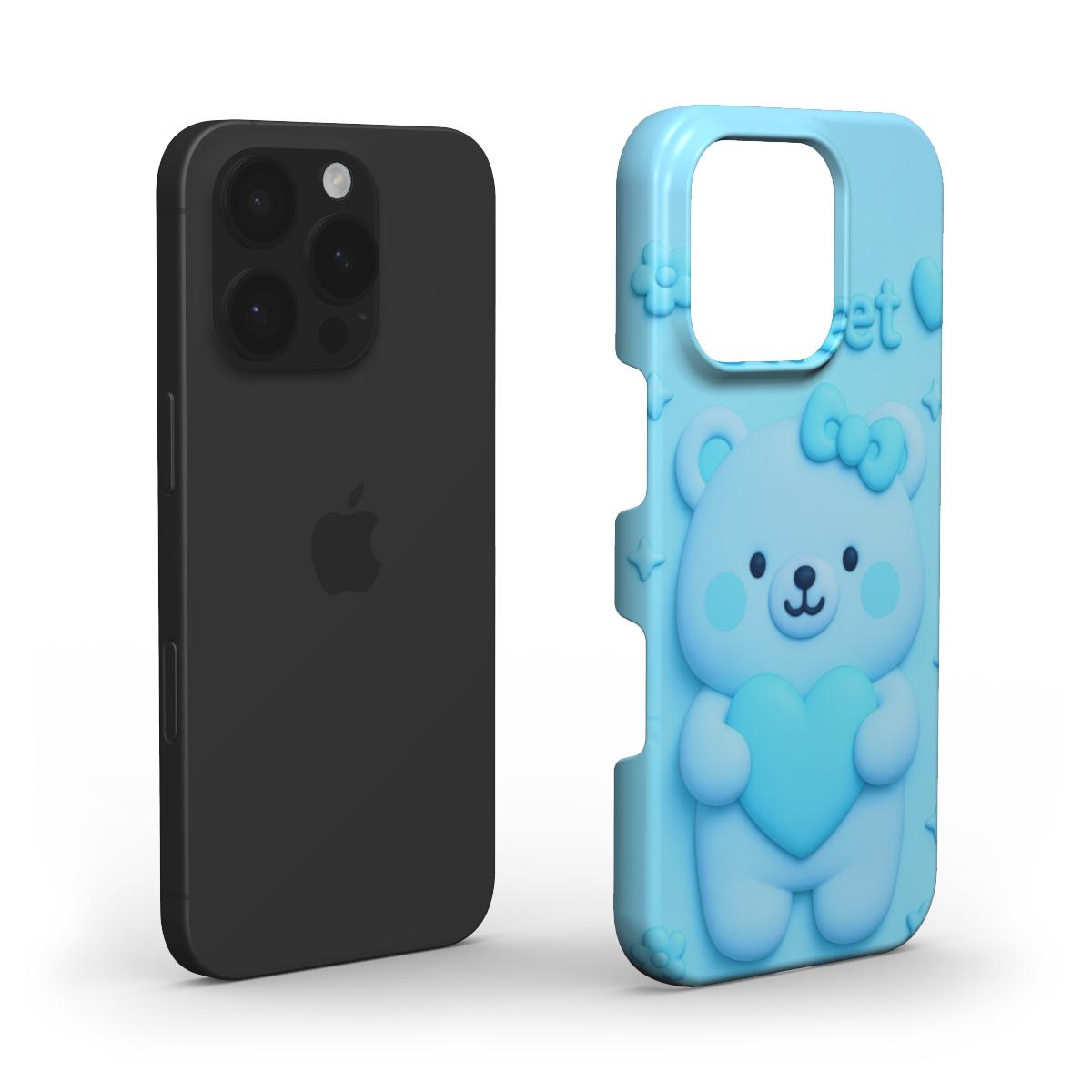 Cute Blue Bear Snap Phone Case
