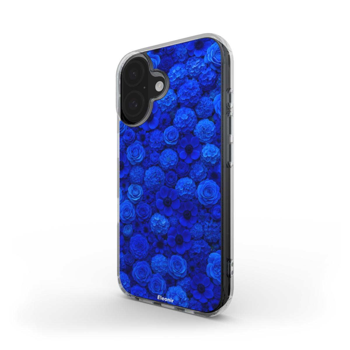Blue Flowers MagSafe Clear Phone Case
