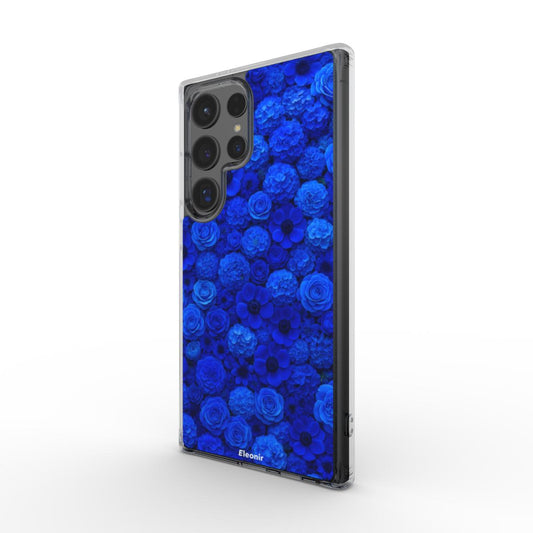 Blue Flowers Clear Phone Case