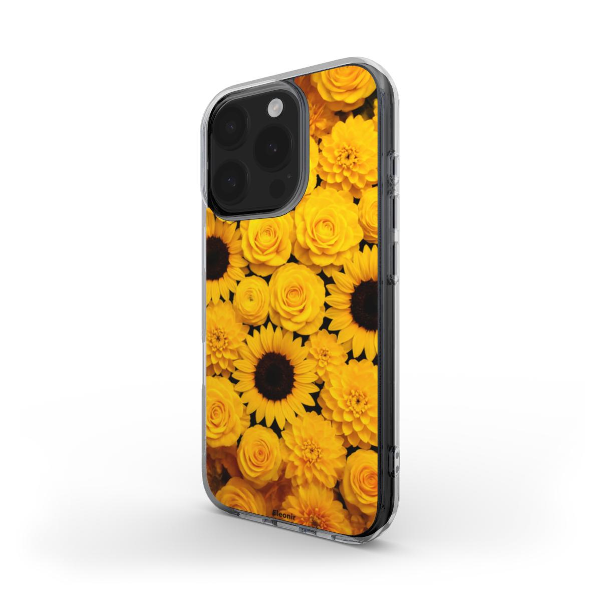 Yellow Flowers MagSafe Clear Phone Case