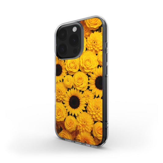 Yellow Flowers MagSafe Clear Phone Case