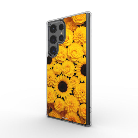 Yellow Flowers Clear Phone Case