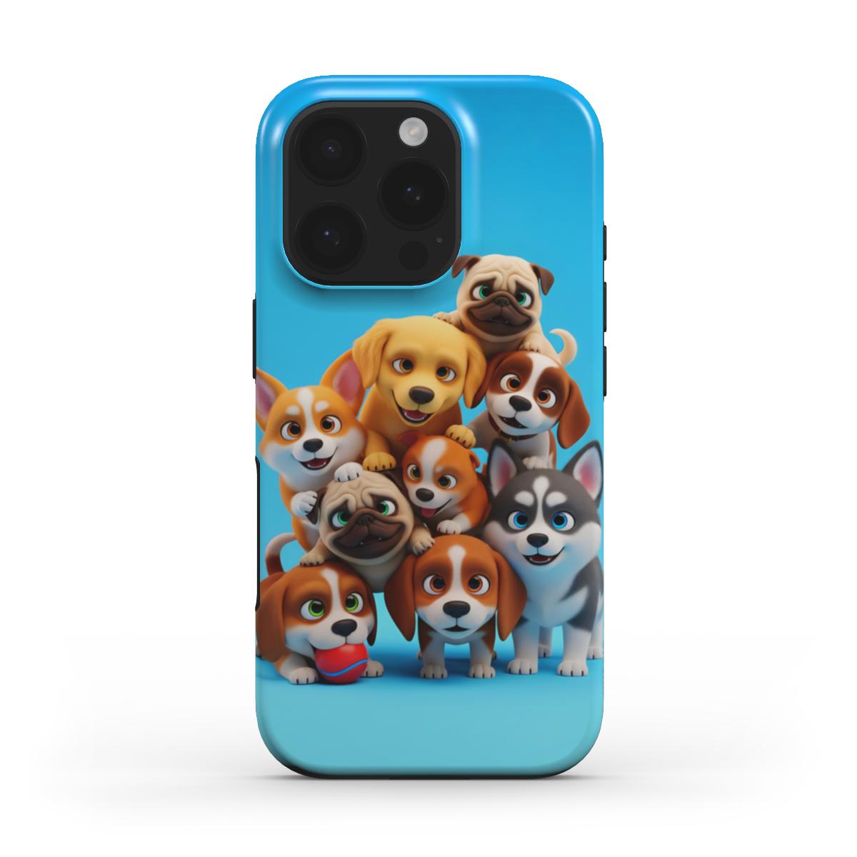 Cute Puppies Tough Phone Case