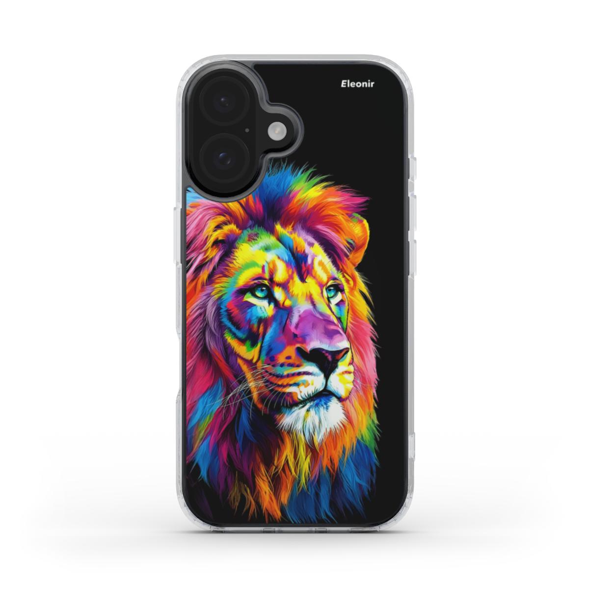 Majestic Colorful Lion MagSafe Clear Phone Case