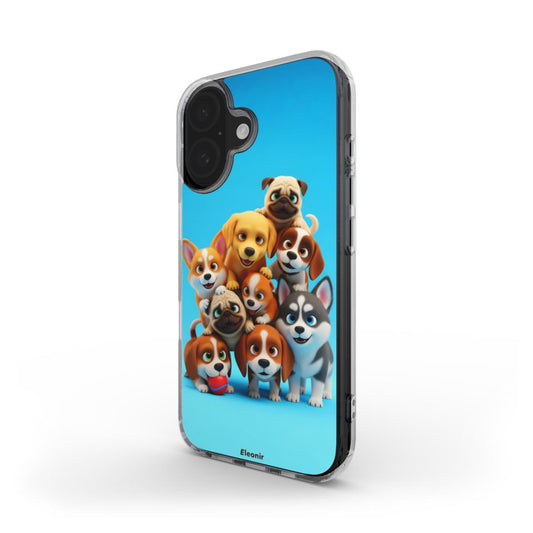 Cute Puppies MagSafe Clear Phone Case