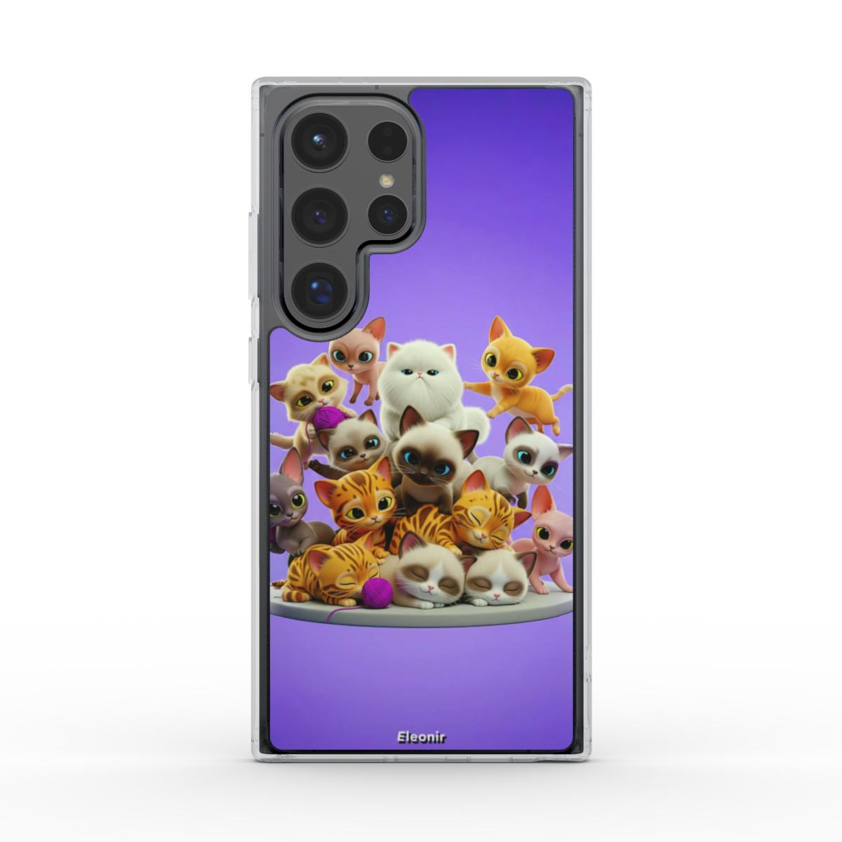 Cute Cats Clear Phone Case