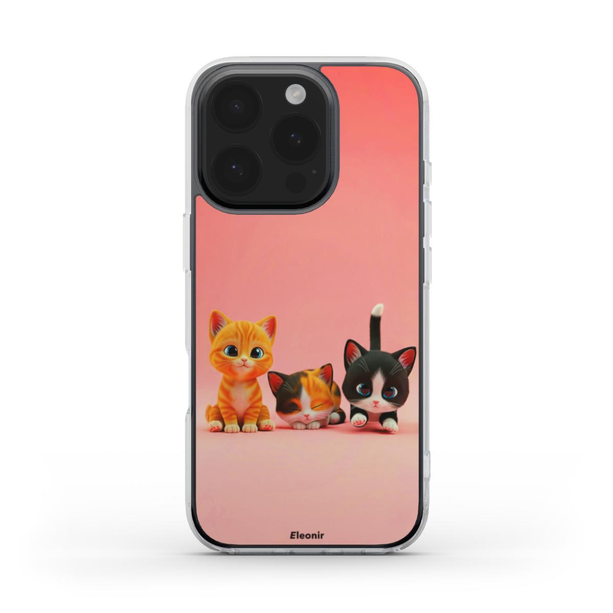 Cute Cats MagSafe Clear Phone Case