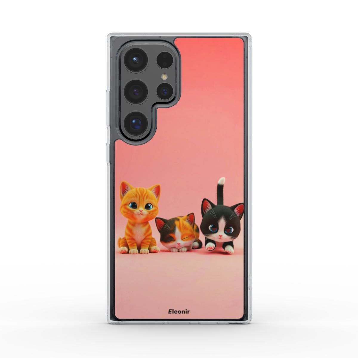 Cute Cats Clear Phone Case