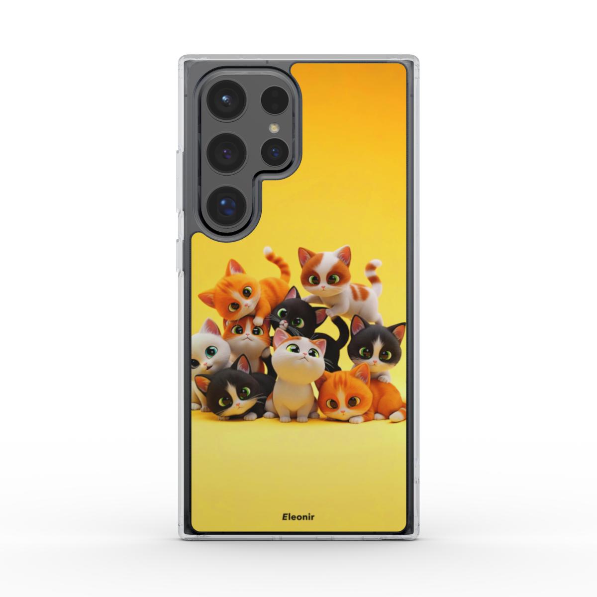 Cute Cats Clear Phone Case