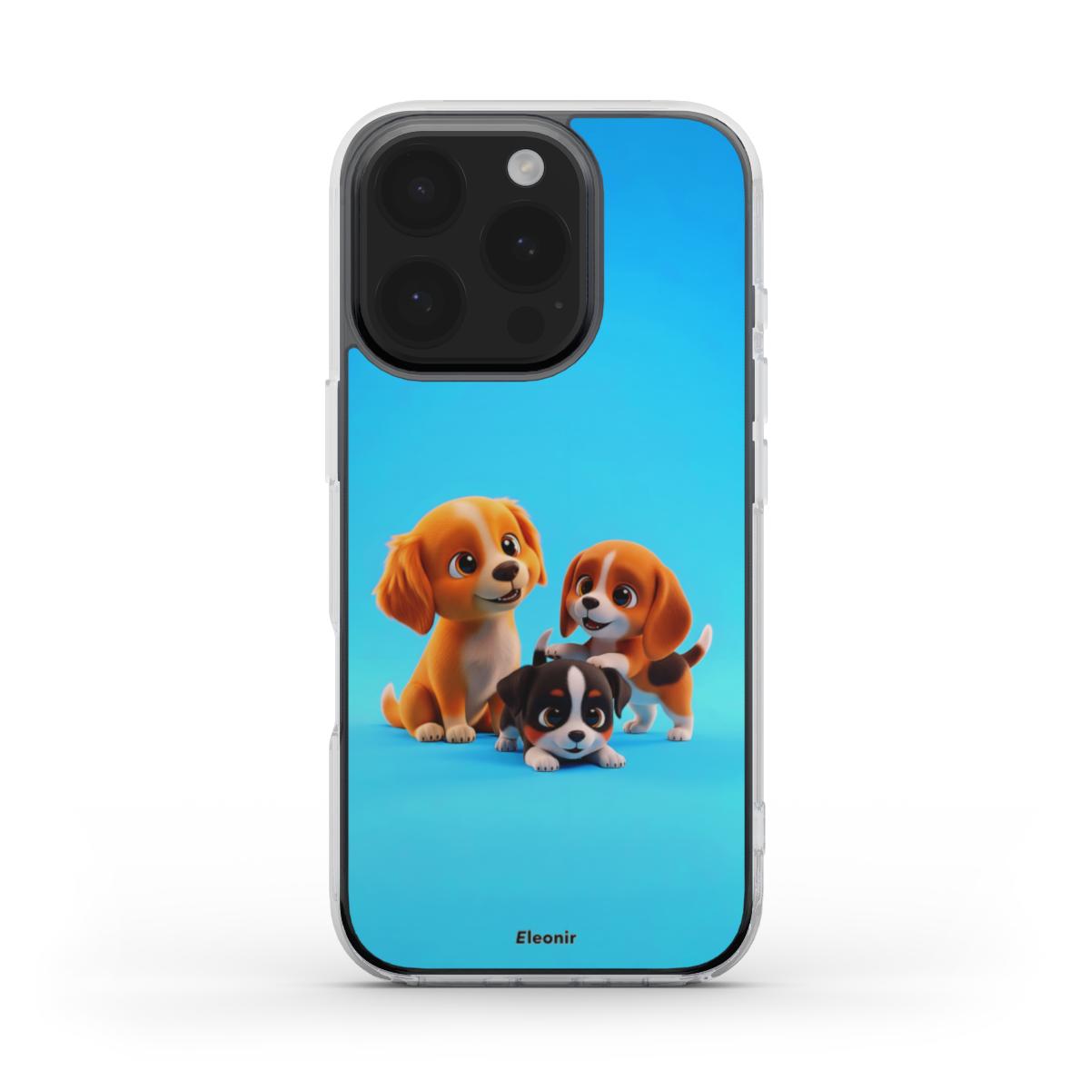 Cute Puppies Dogs MagSafe Clear Phone Case