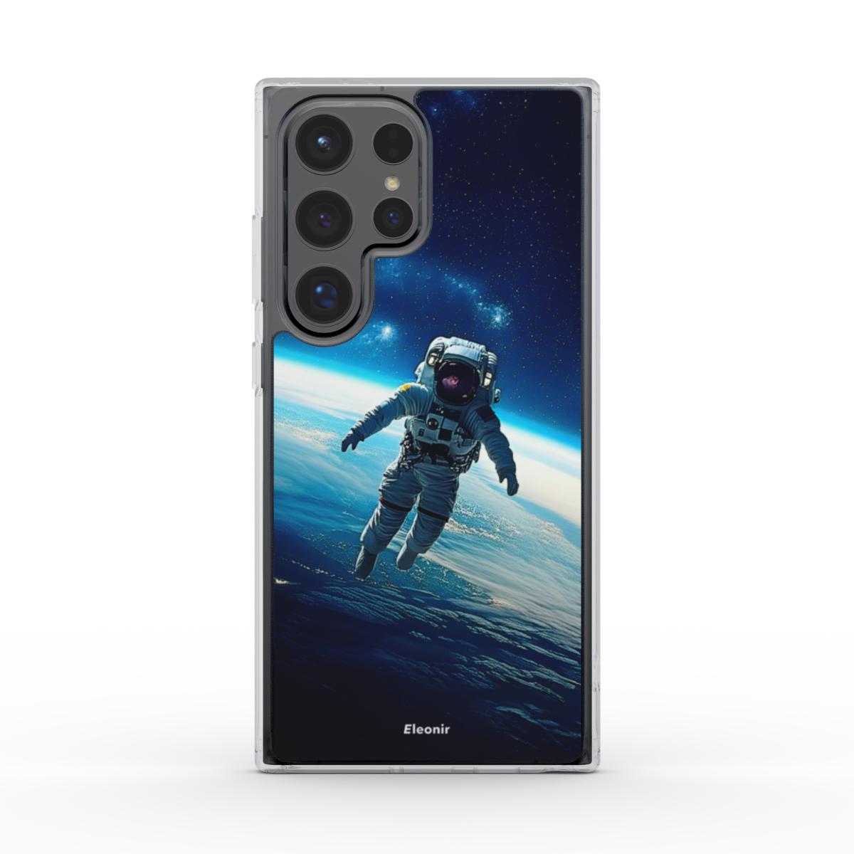 Astronaut in Space Clear Phone Case