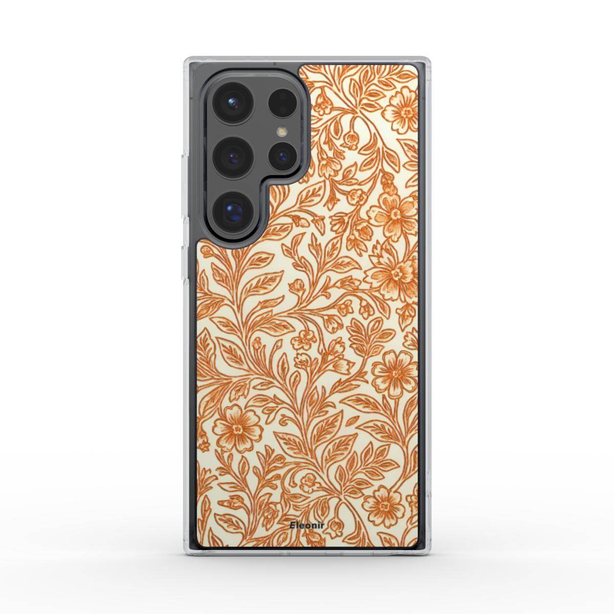 Royal Floral print Clear Phone Case