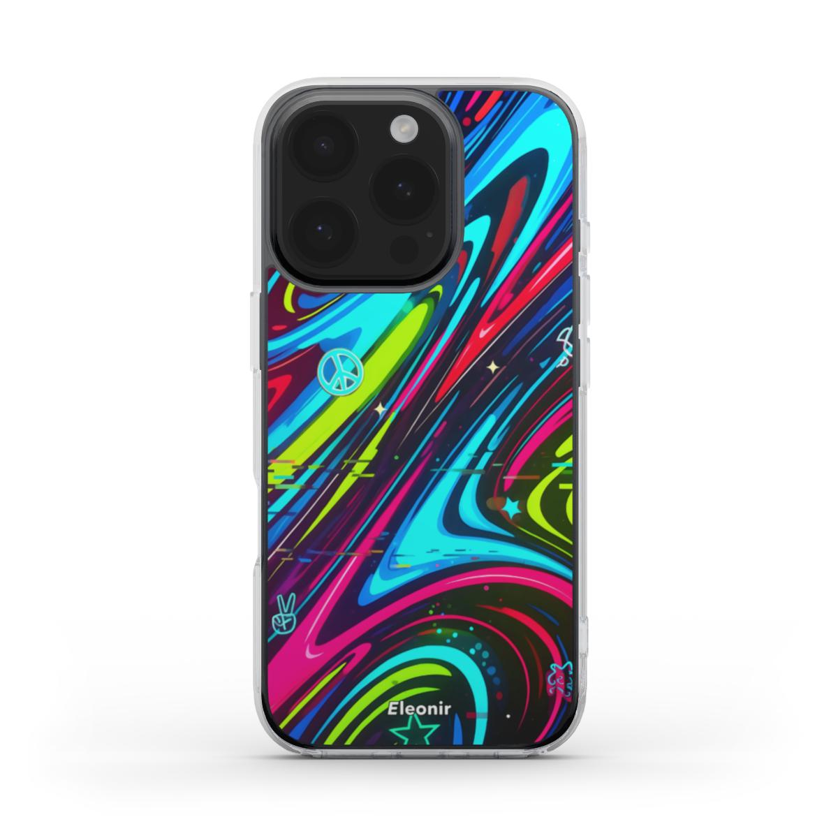 Cool Neon Colorful MagSafe Clear Phone Case