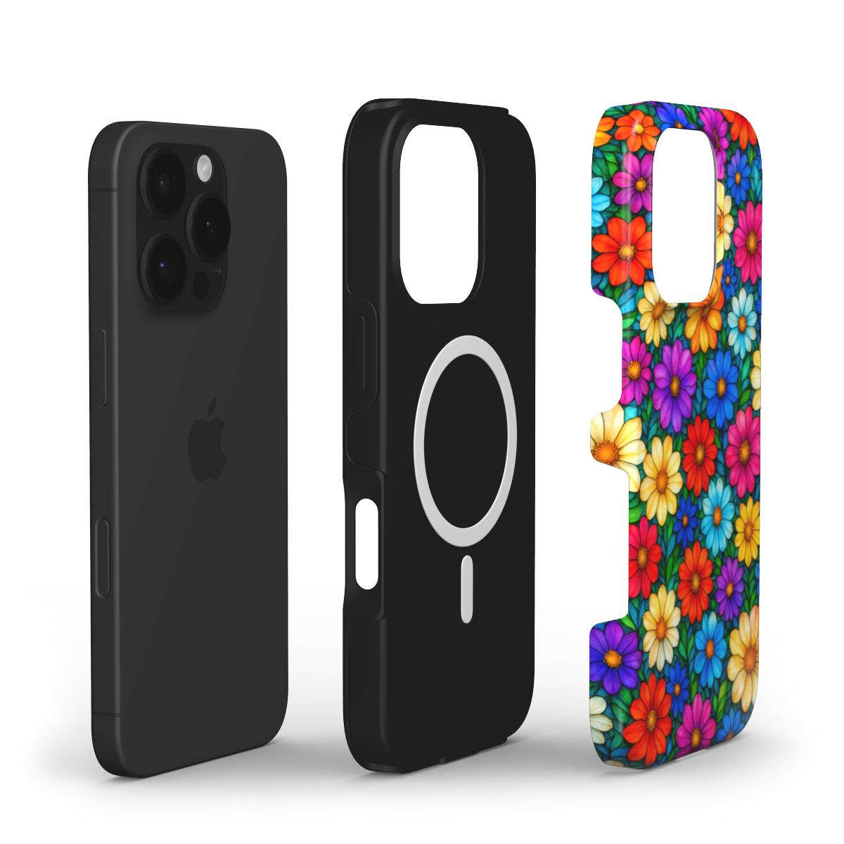 Colorful Flowers MagSafe Tough Phone Case