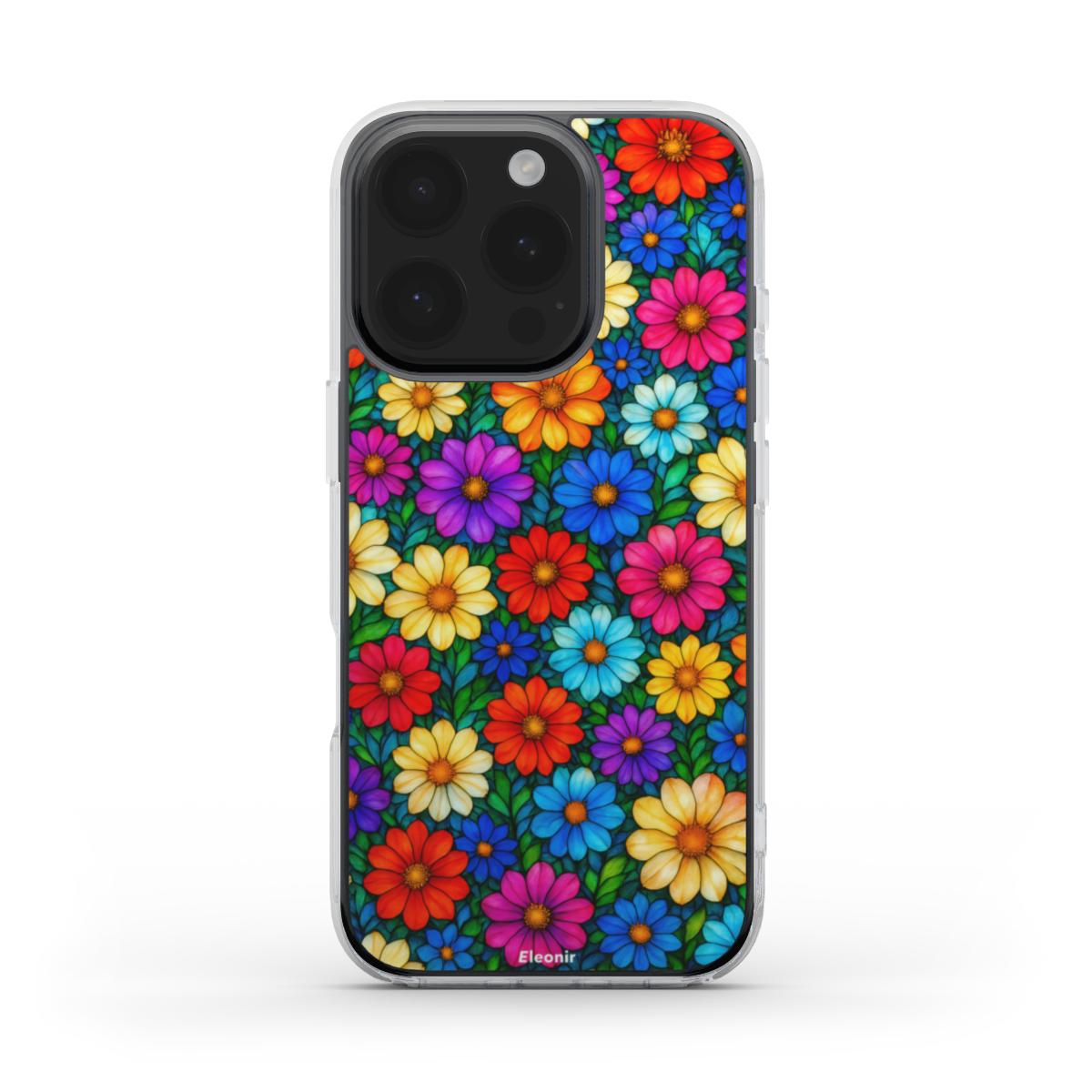 Colorful Floral print MagSafe Clear Phone Case