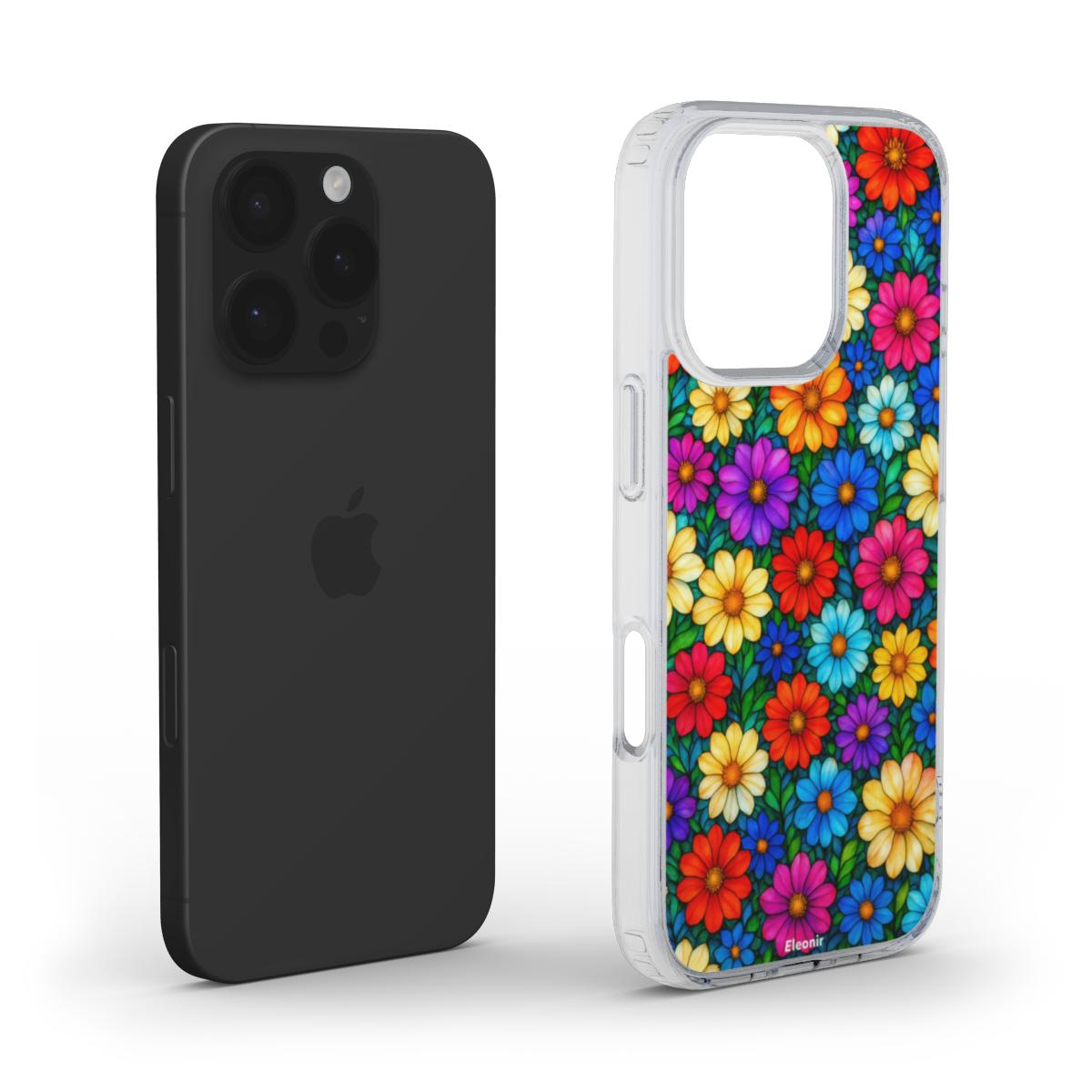 Colorful Floral print MagSafe Clear Phone Case