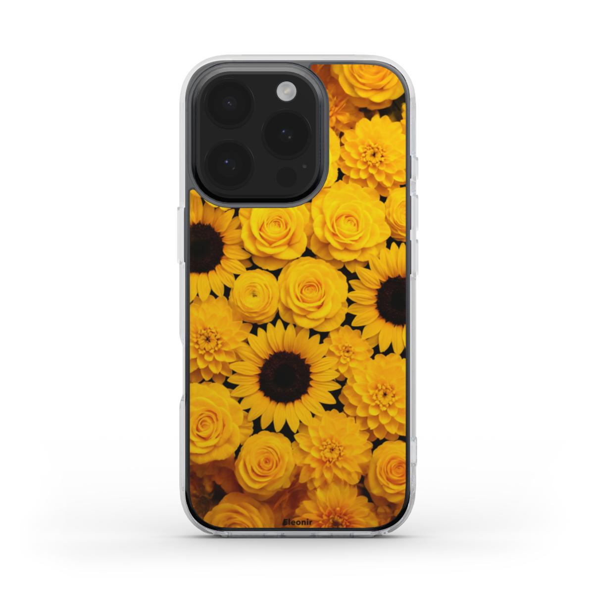 Yellow Flowers MagSafe Clear Phone Case