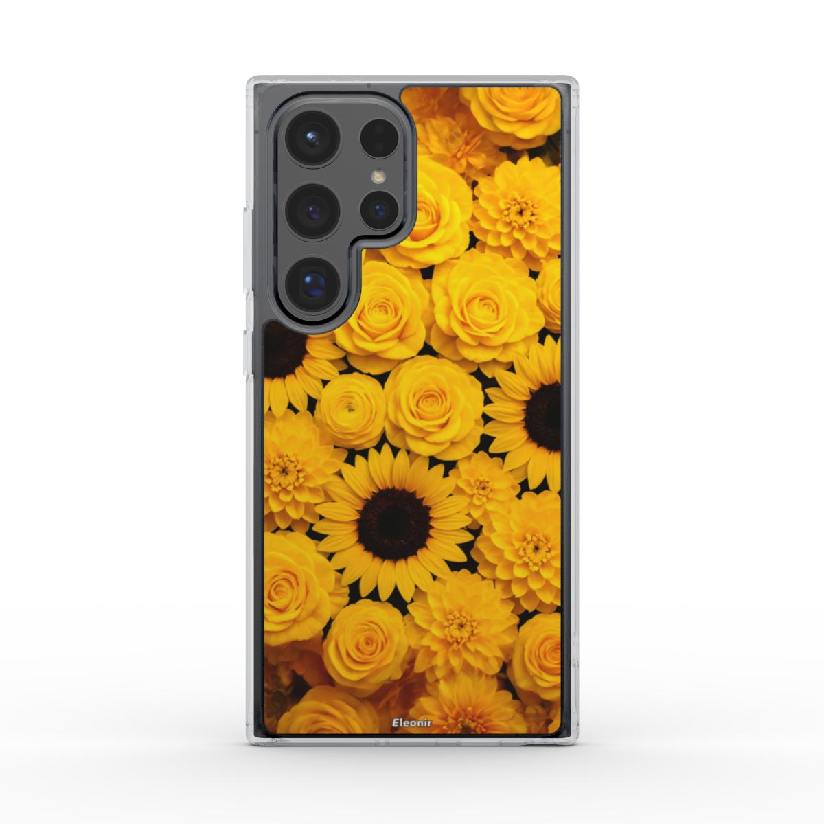 Yellow Flowers Clear Phone Case
