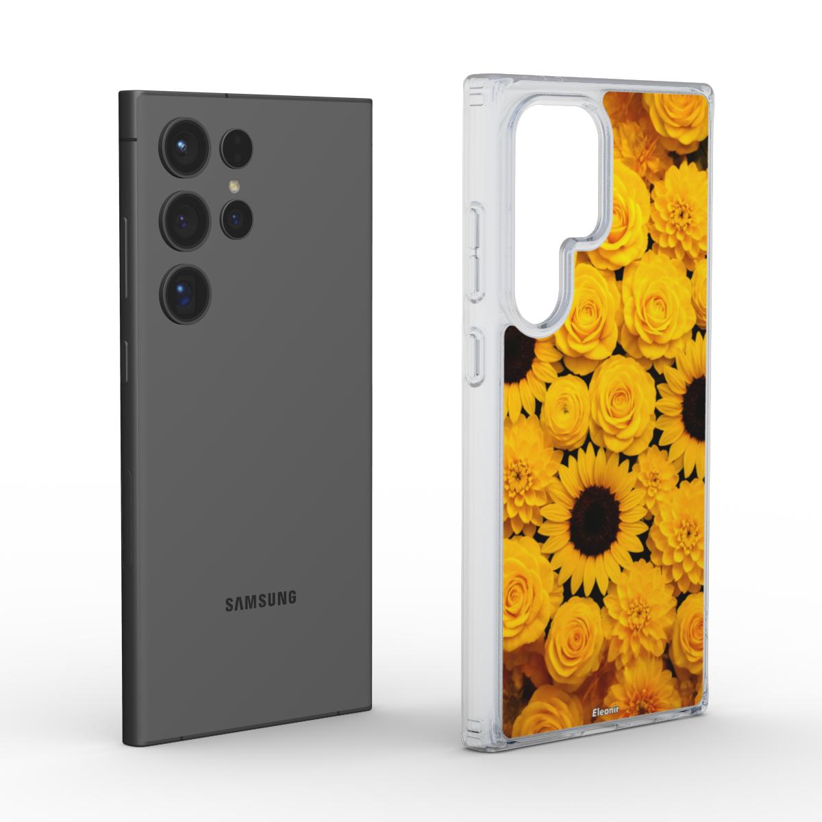 Yellow Flowers Clear Phone Case