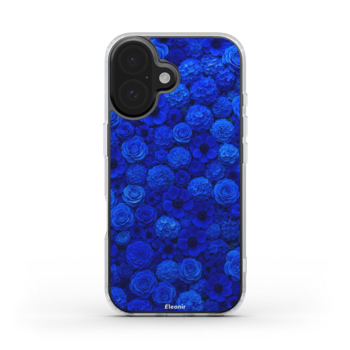 Blue Flowers MagSafe Clear Phone Case