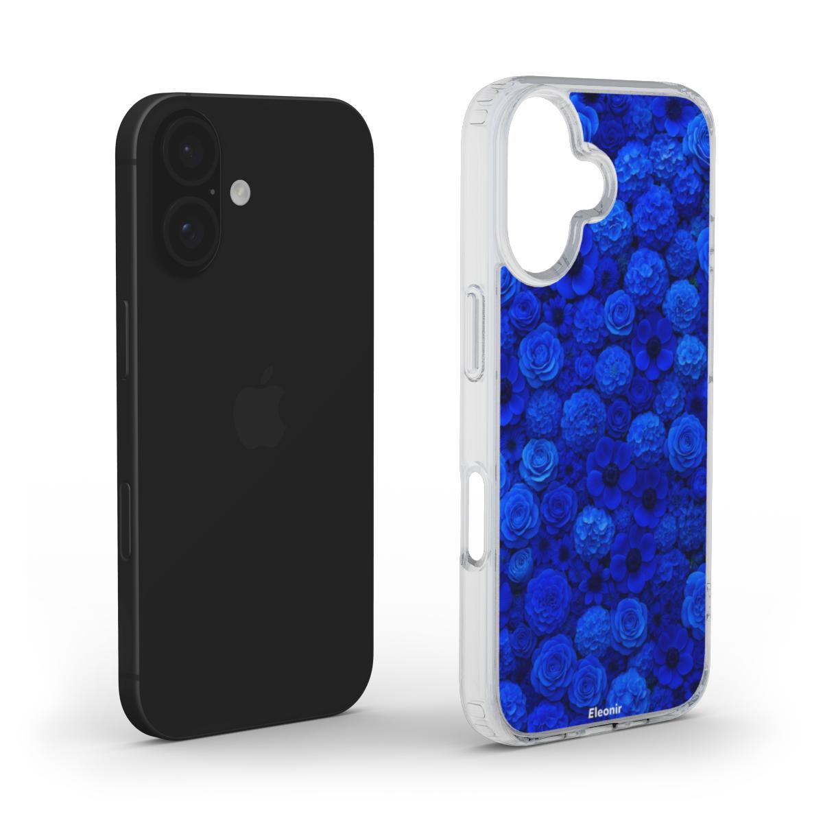 Blue Flowers MagSafe Clear Phone Case