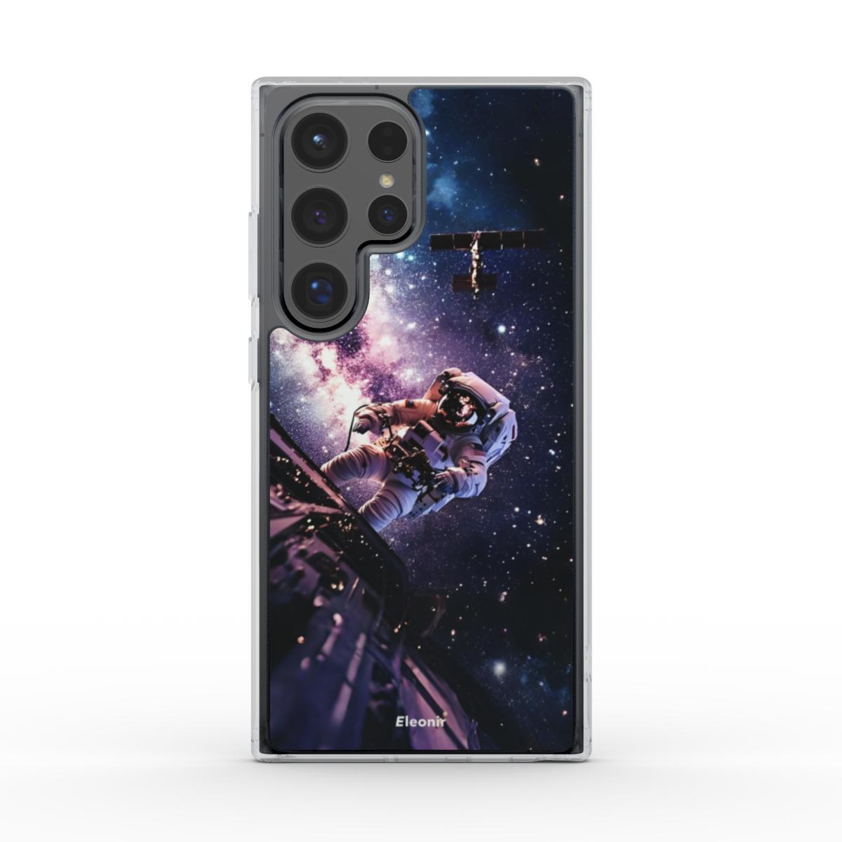 Astronaut in Space Clear Phone Case