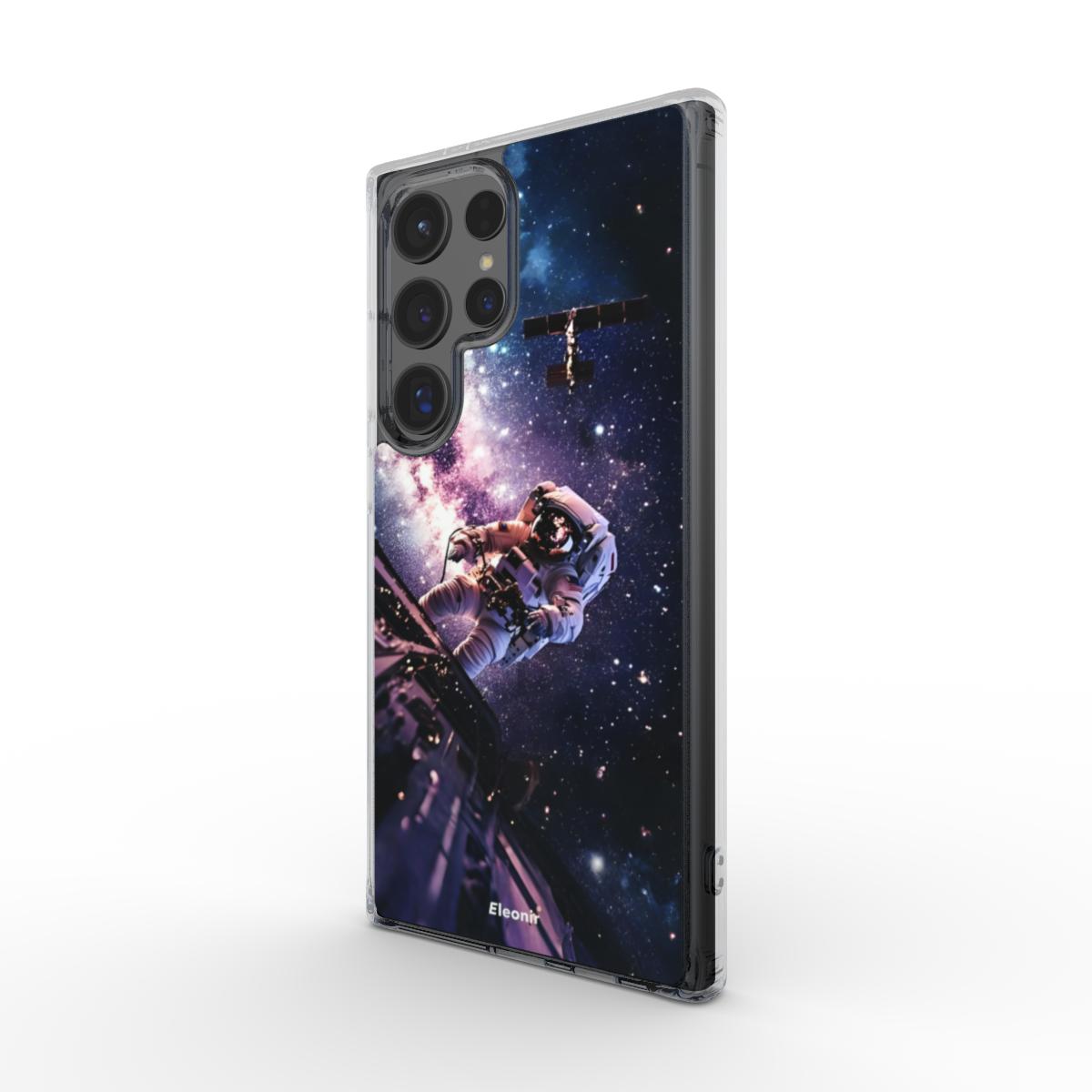 Astronaut in Space Clear Phone Case