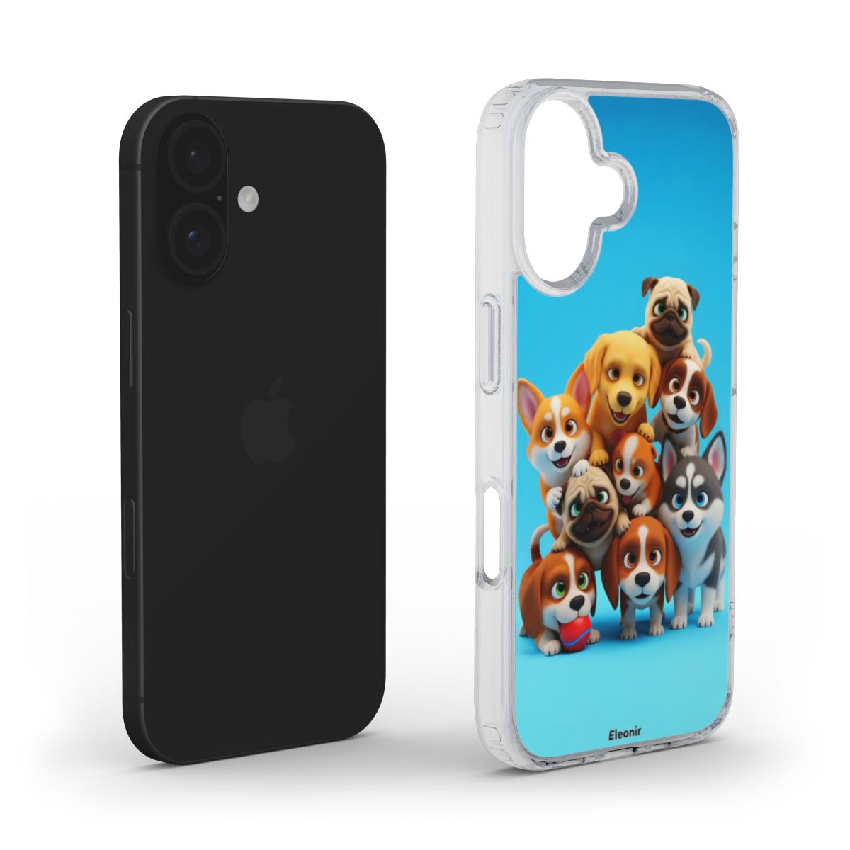 Cute Puppies MagSafe Clear Phone Case