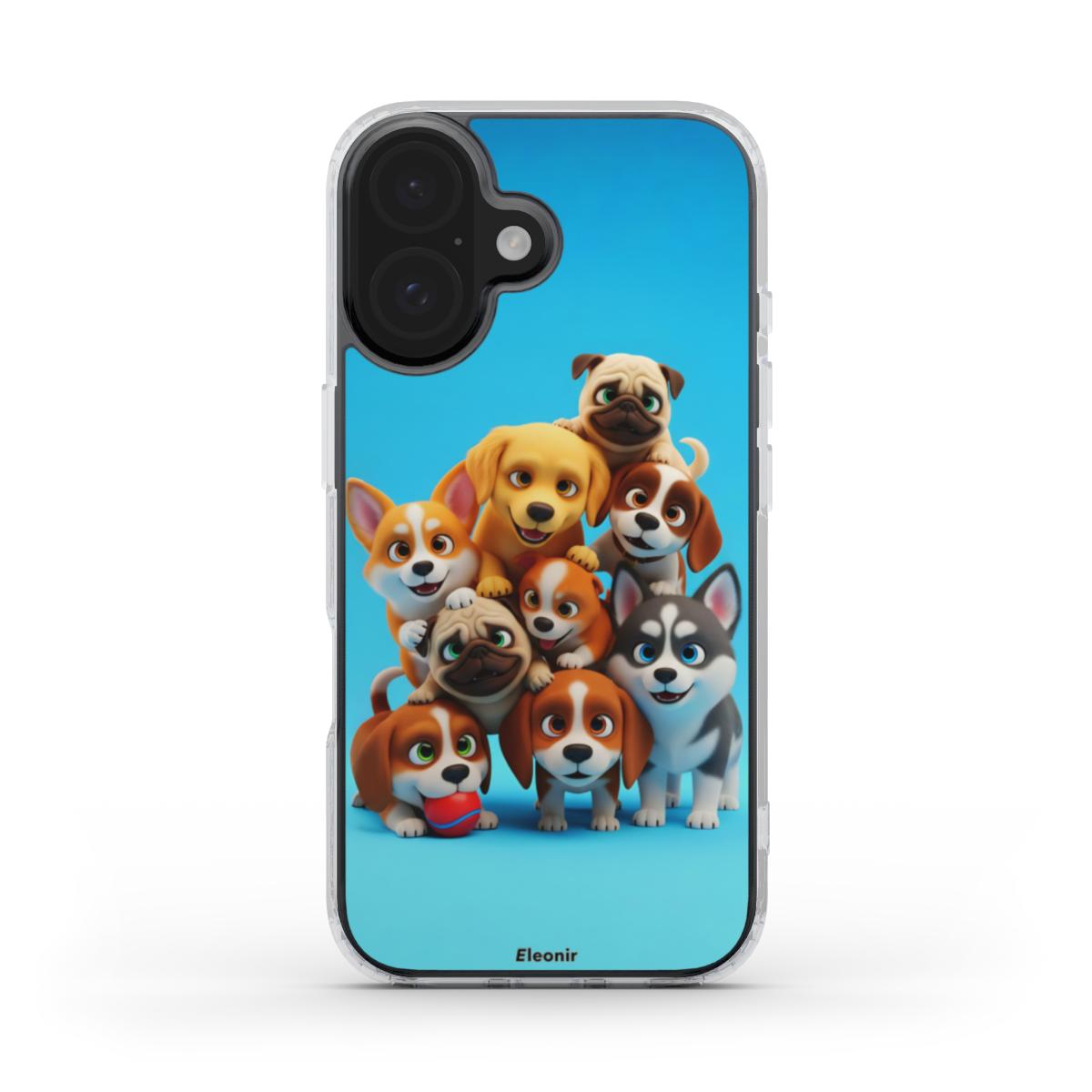 Cute Puppies MagSafe Clear Phone Case