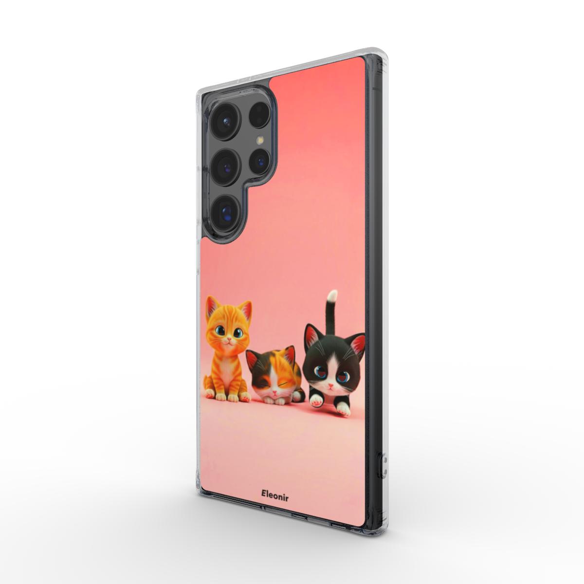 Cute Cats Clear Phone Case