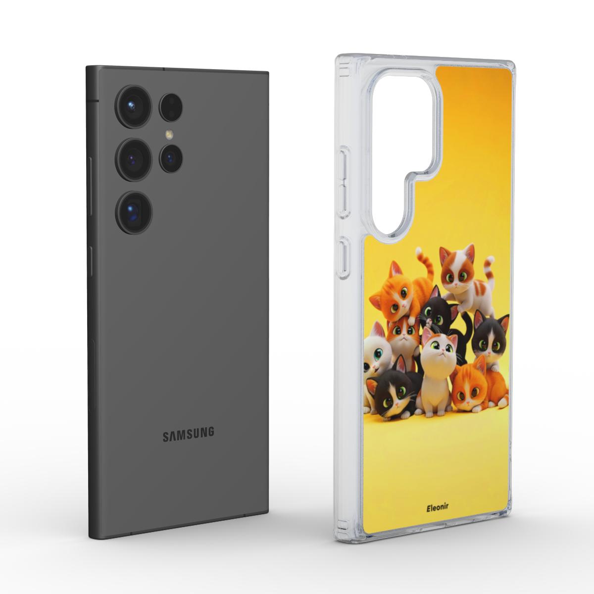 Cute Cats Clear Phone Case