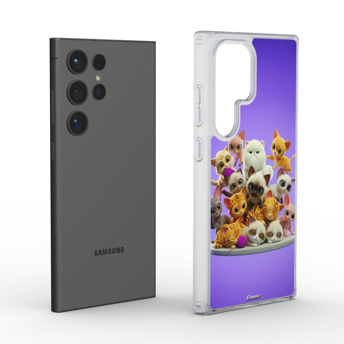 Cute Cats Clear Phone Case