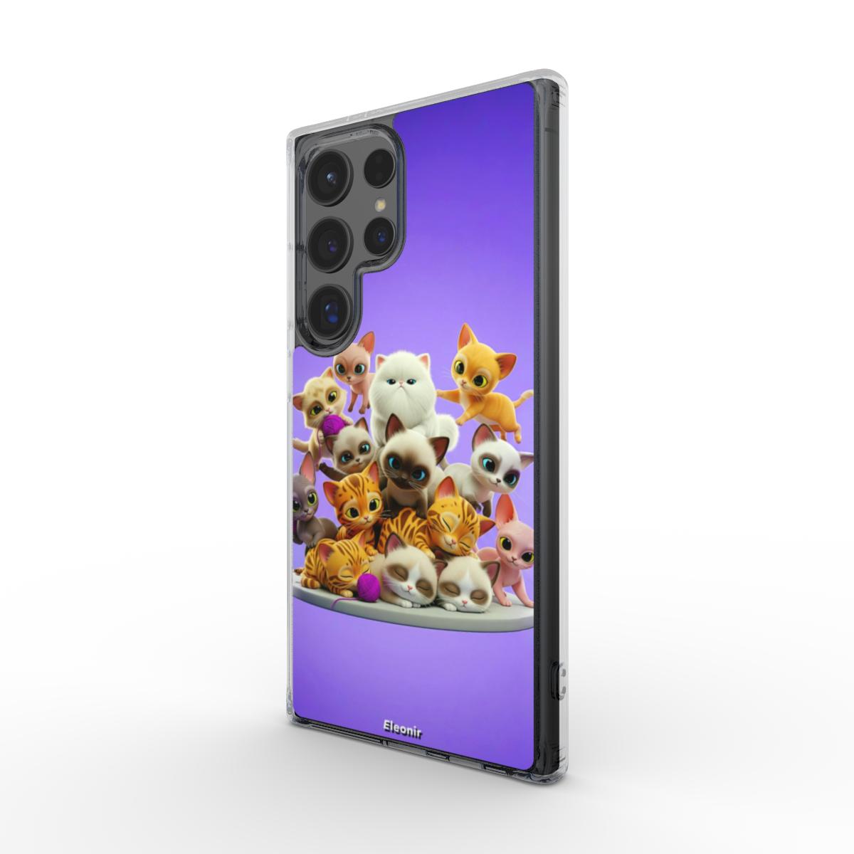 Cute Cats Clear Phone Case