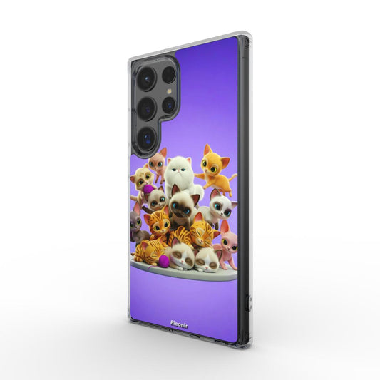 Cute Cats Clear Phone Case