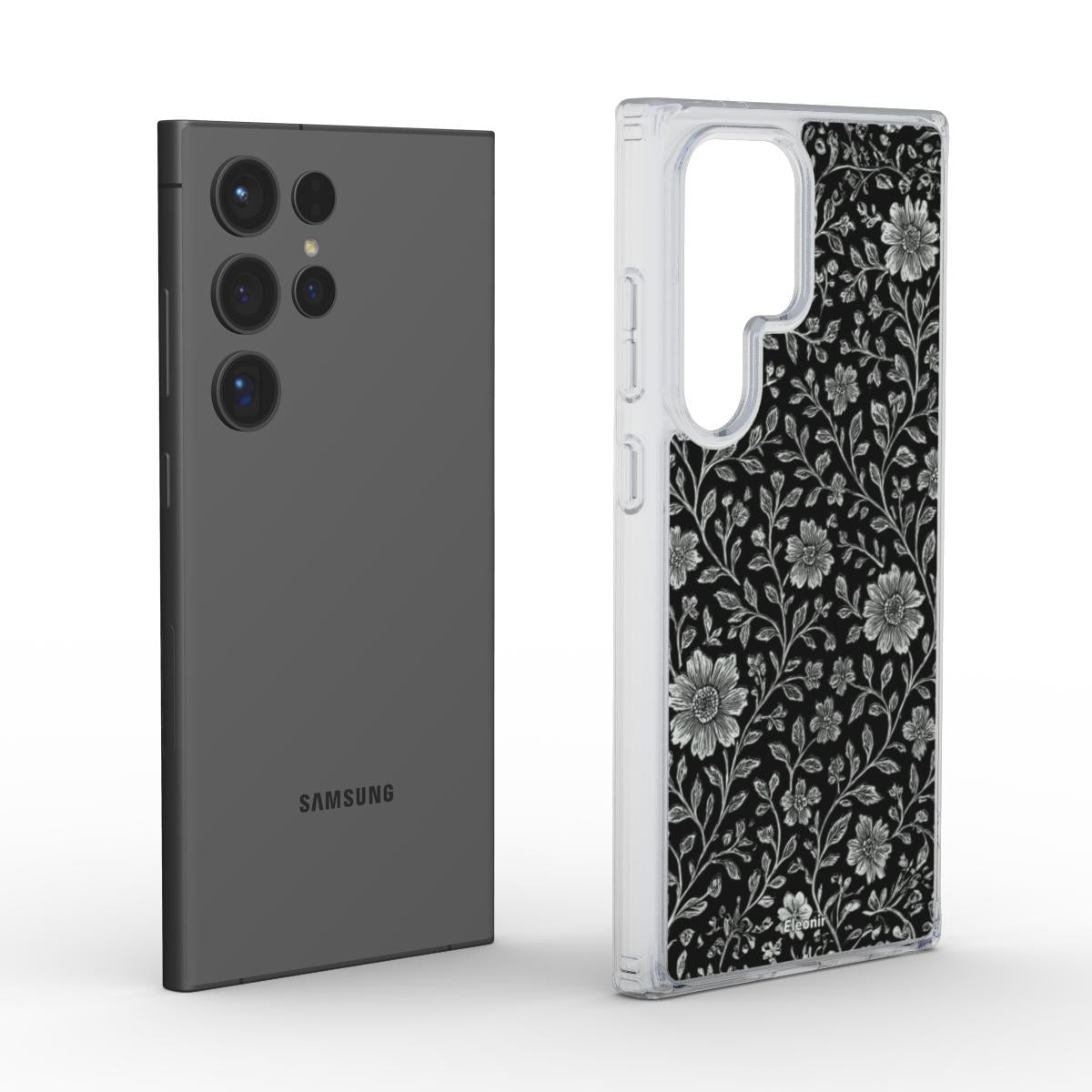 Elegant Floral print Clear Phone Case