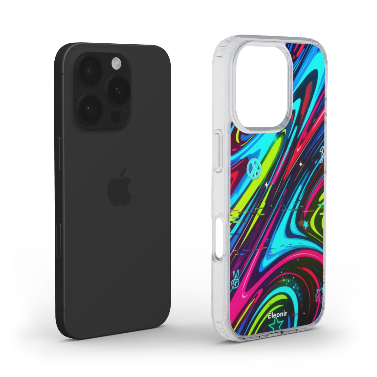 Cool Neon Colorful MagSafe Clear Phone Case