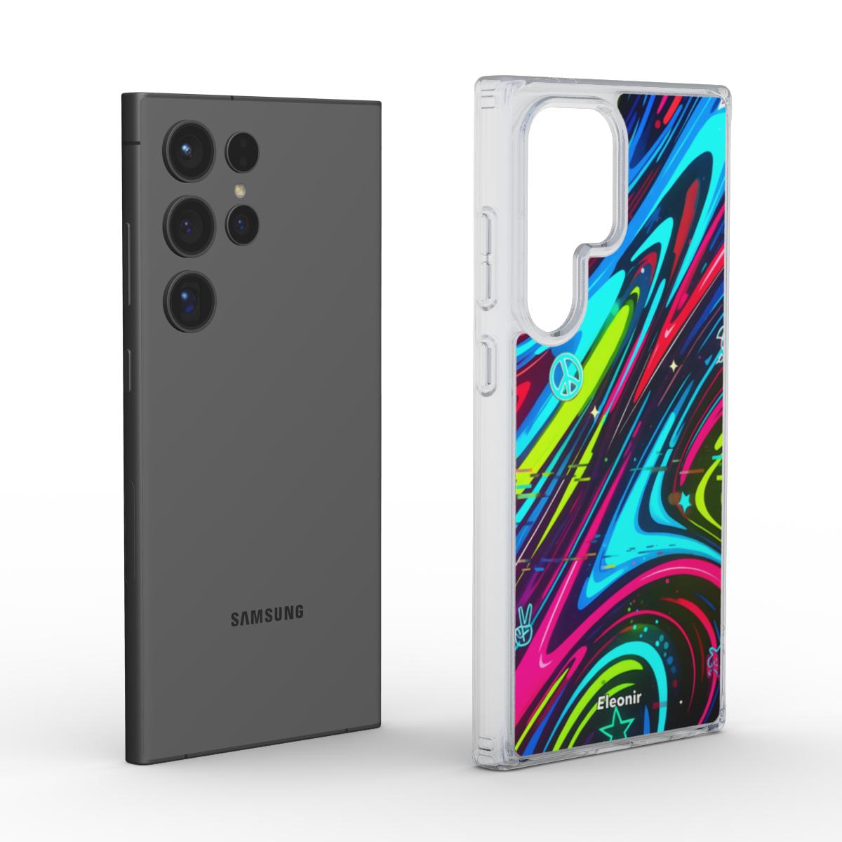 Cool Neon Colorful Clear Phone Case