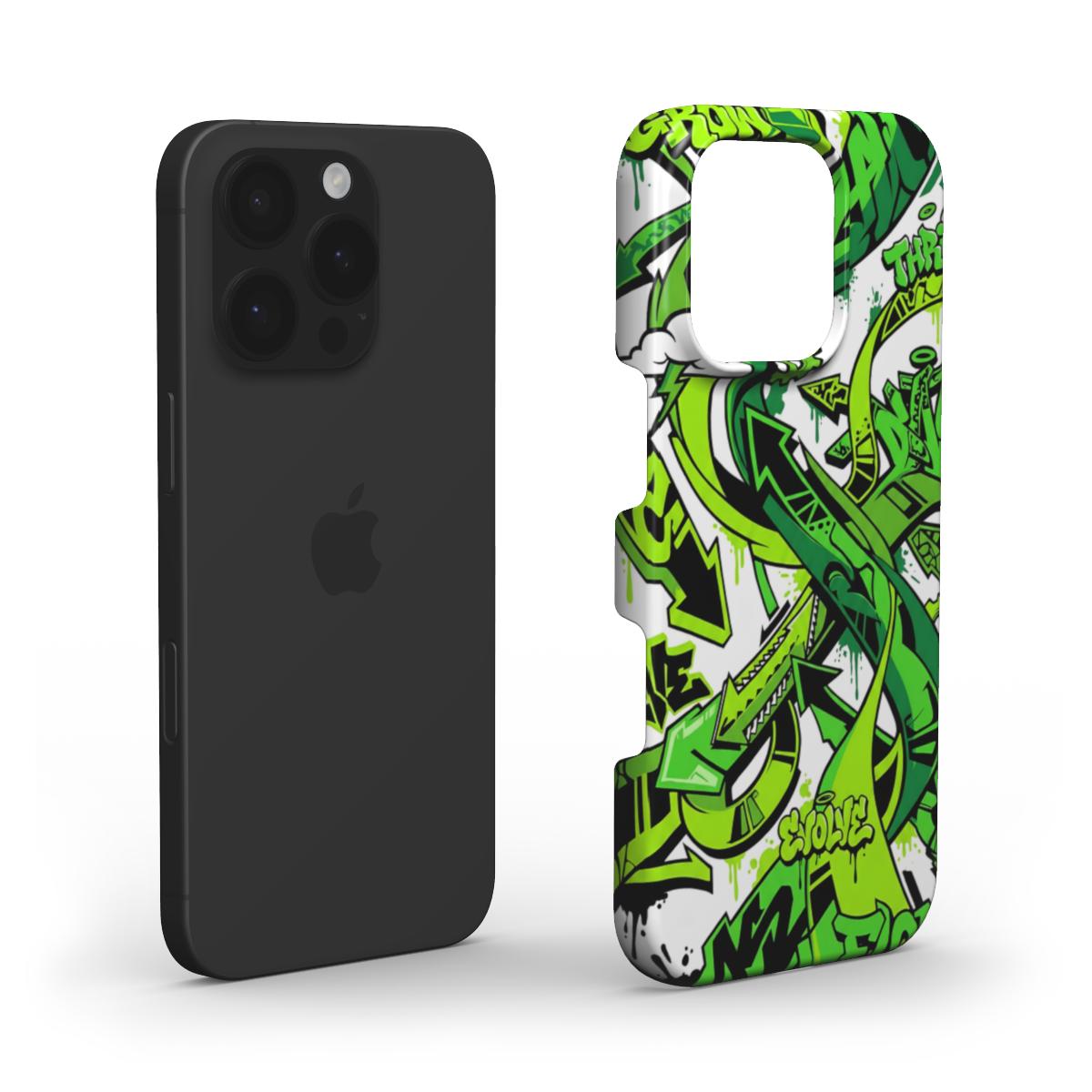 Green Modern Graffiti Snap Phone Case