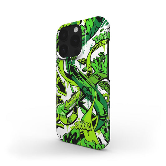 Green Modern Graffiti Snap Phone Case